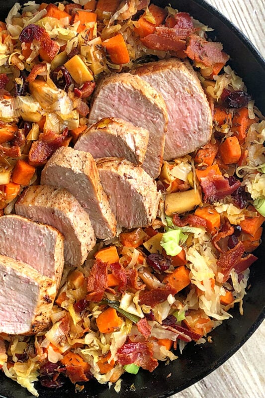 Pork Tenderloin with Apple Sauerkraut