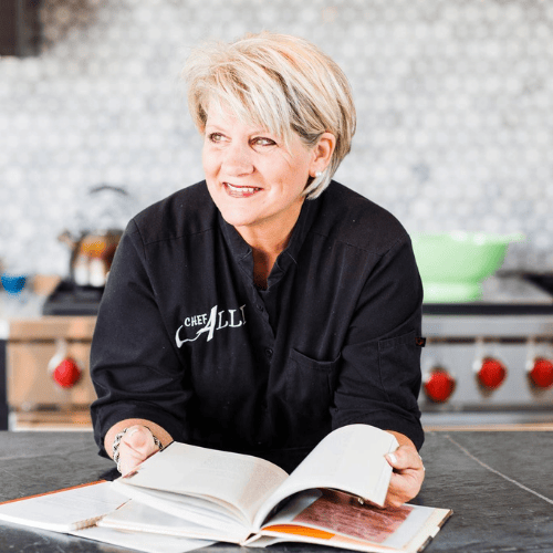 Chef Alli Featured Image with cookbook