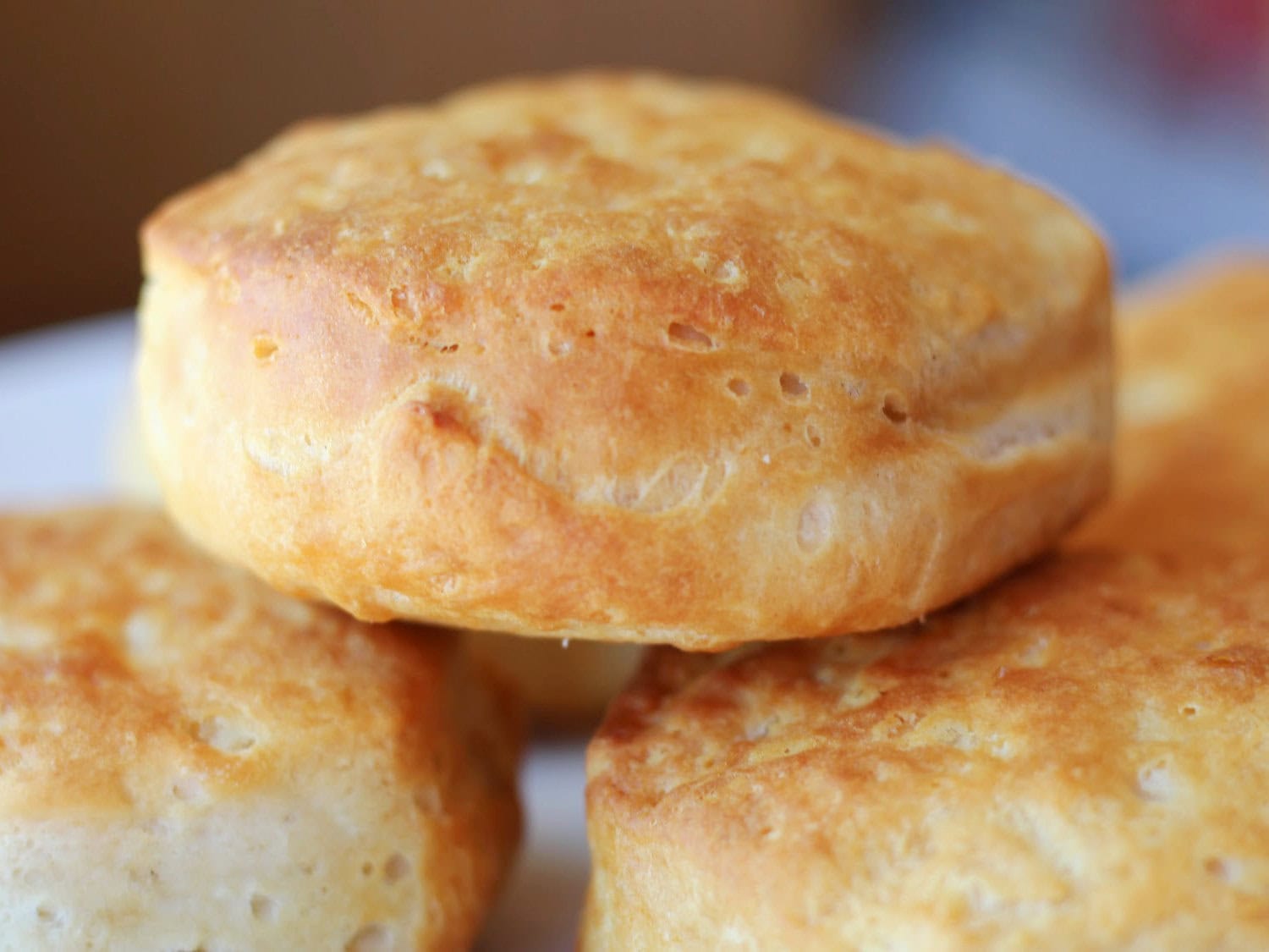 Stacked Air Fryer Grands Biscuits, ready to be enjoyed. 