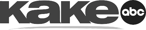 KAKE TV network in Wichita black and white logo.