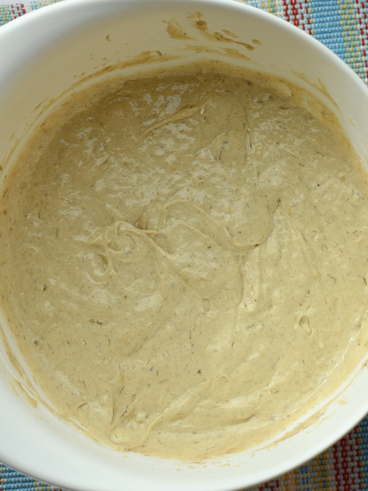 Cake mix batter. 