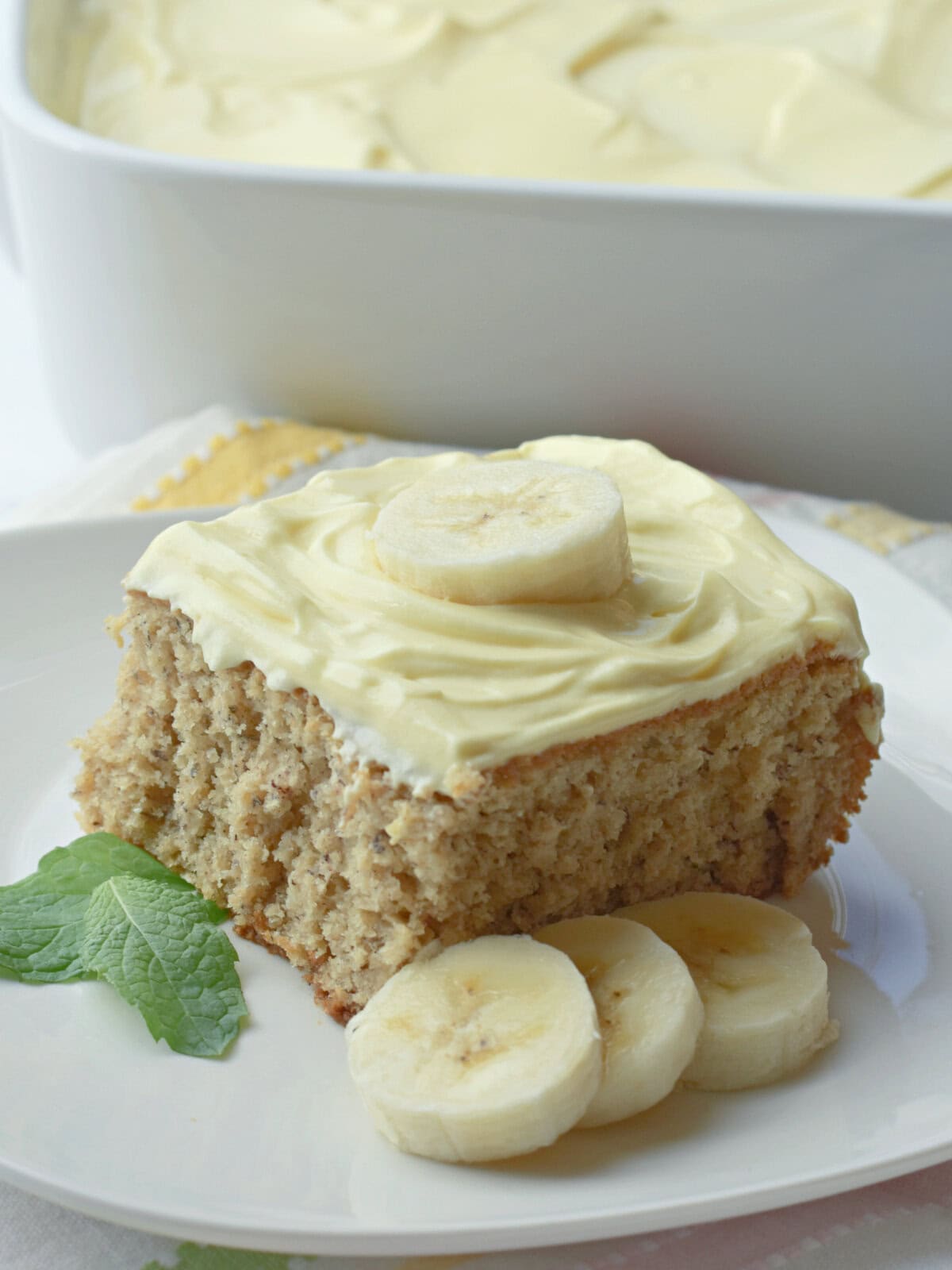 Banana cake using box cake mix with 