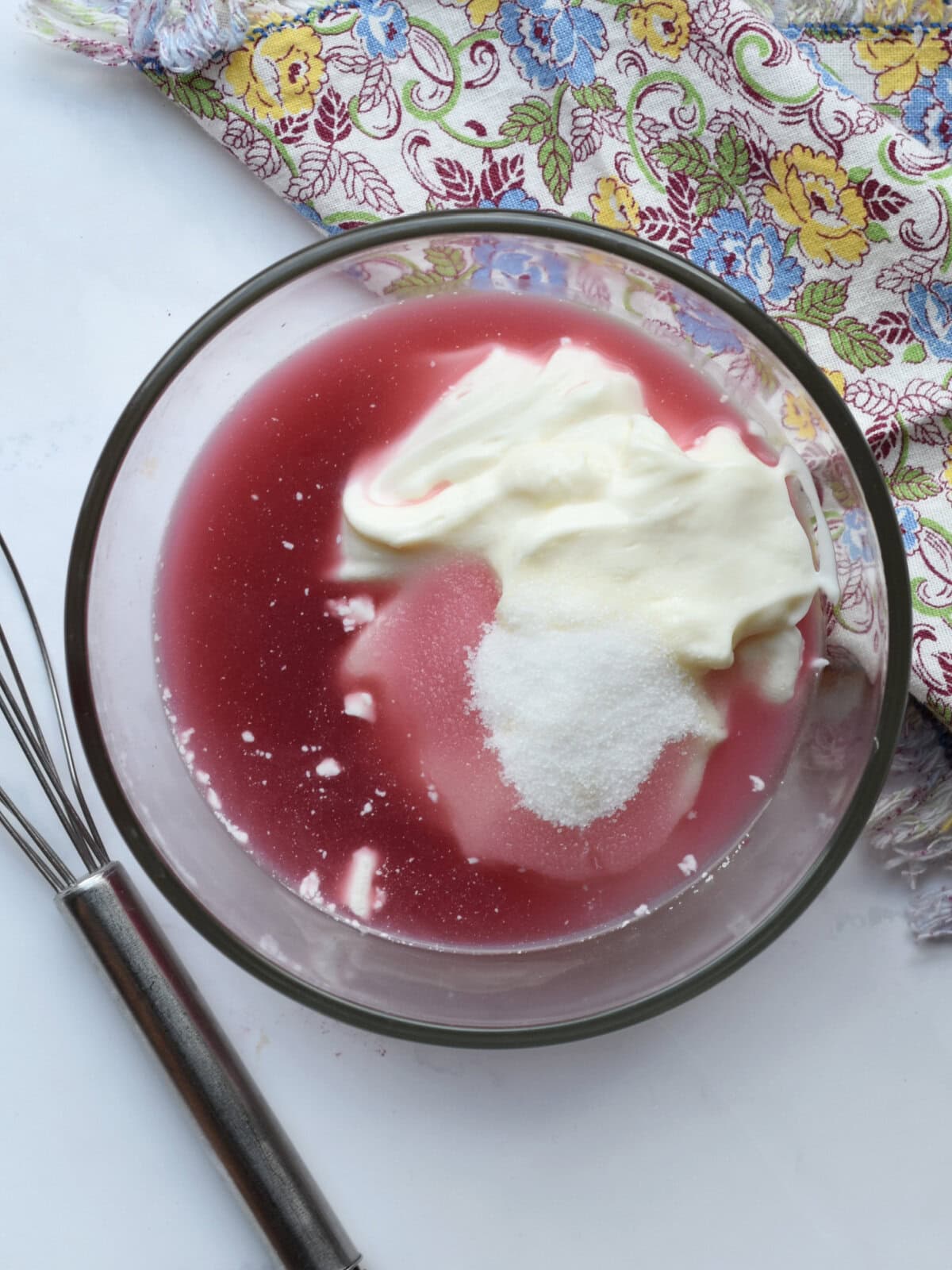 Dressing ingredients unmixed