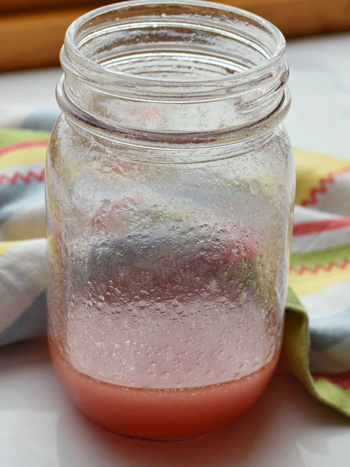 Dressing in a mixed mason jar. 