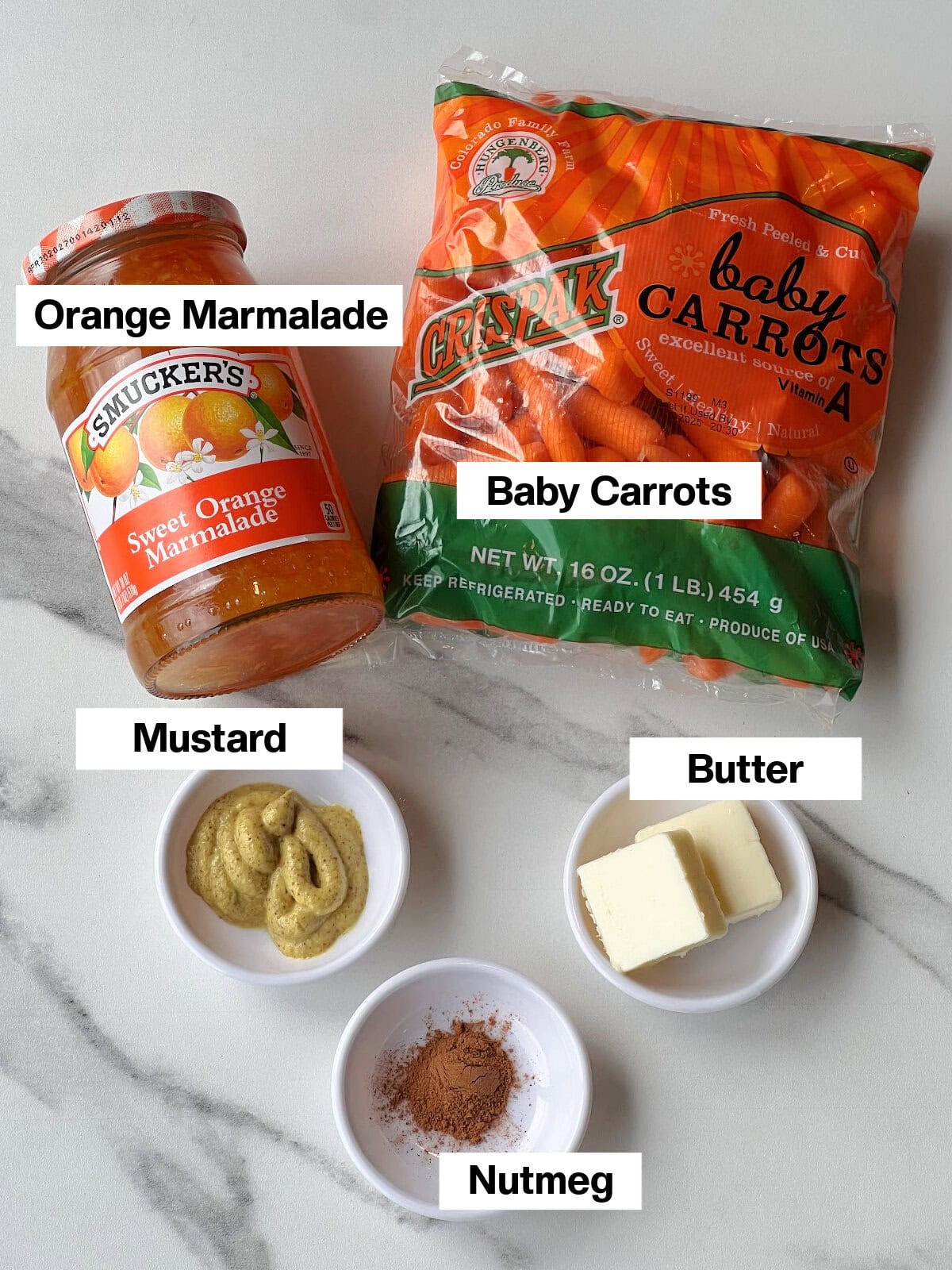 carrots-marmalade-ingredients Carrots and marmalade ingredients.