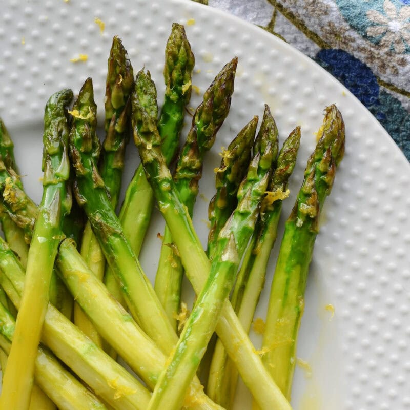 Perfectly caramelized asparagus.
