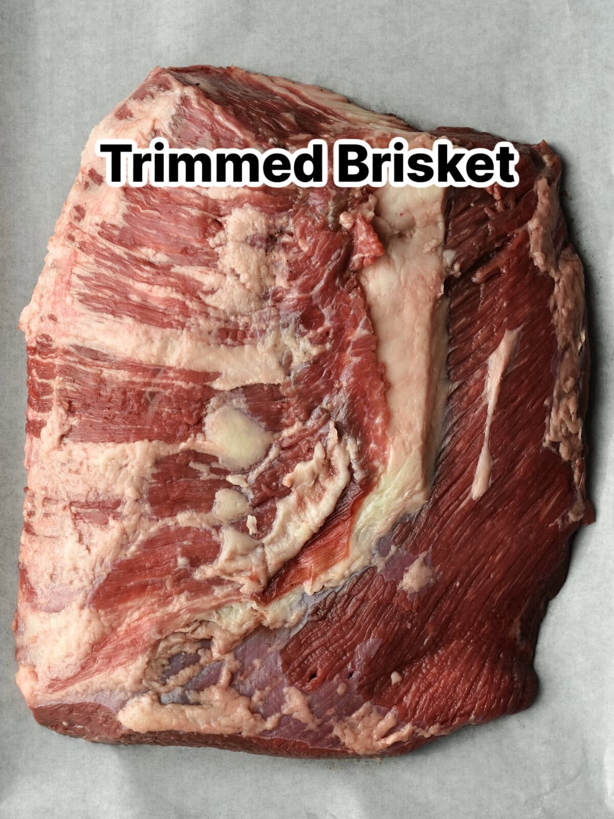 Trimmed beef brisket. 