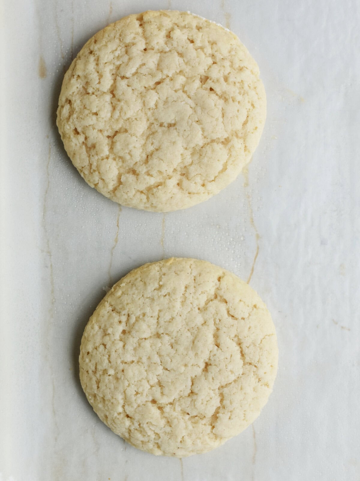 Grandma's Old Fashioned Sugar Cookies on a cookie sheet. 